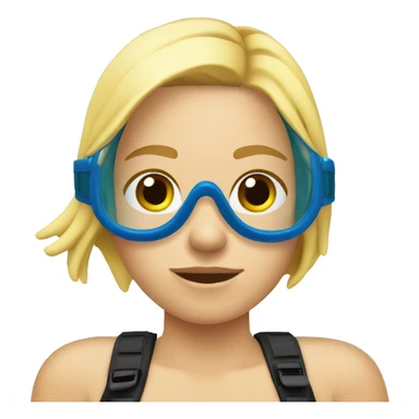 Blond Girl snorkelling 🤿  sticker