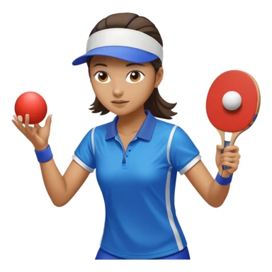 Tischtennisspielerin sticker