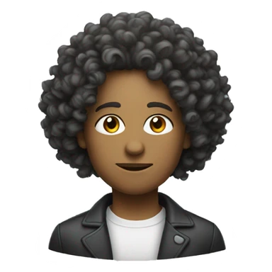 founder curly hair wit robots sticker