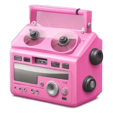 pink tape recorder sticker