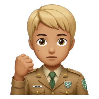 Shinzou wo sasageyo and fist on the chest sticker