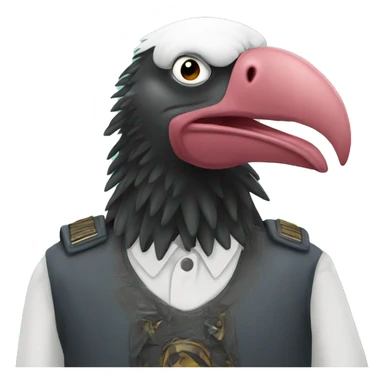 a vulture with kan ye sticker