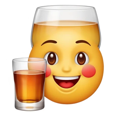 emoji drinking alcohol sticker