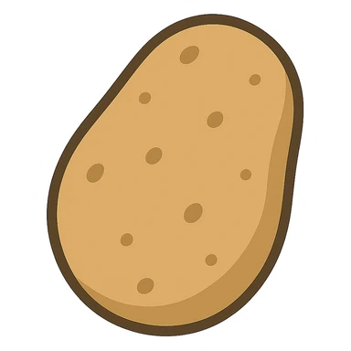 flat toon style simple potato sticker