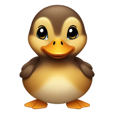 Brown duckling sticker