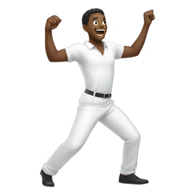 Dancing in excitement black boyfriend  sticker