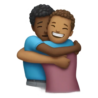 Two people hugging sticker
