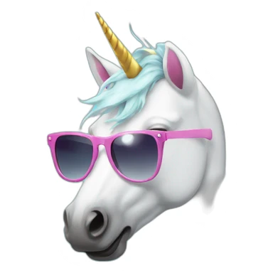 Unicorn with sunglasses sticker