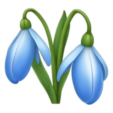 blue snowdrop sticker