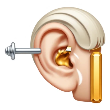 ear with a double helix and bar piercing  sticker