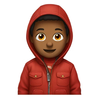 Kid with red carhartt jacket sticker