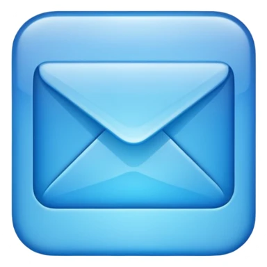 email app icon on blue bg sticker
