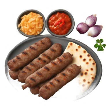 Bosnian national dish cevapi sticker