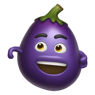 God smiting an eggplant sticker