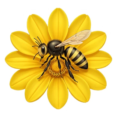 flower on bees sticker