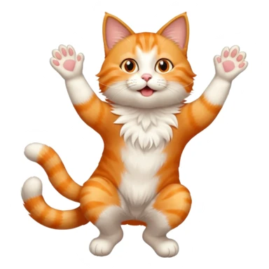 Funny Cat with feet in the air sticker