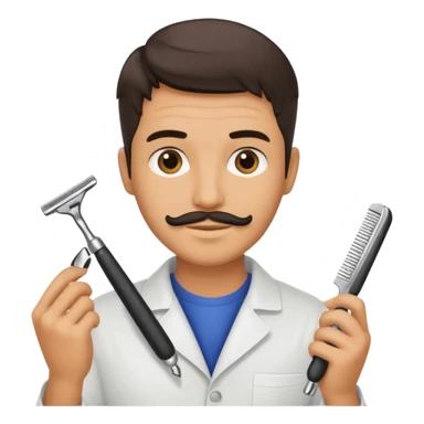 hairdresser razor sticker