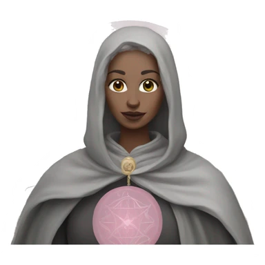 Pink and grey tarot card sticker