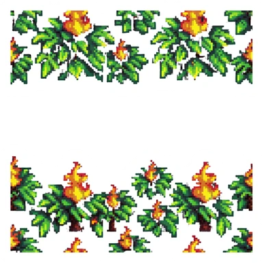 bush with fire flames engulfing it sticker