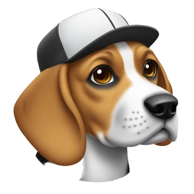 Beagle wearing SnapBack hat sticker