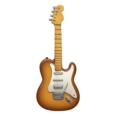 Cartoon living guitar sticker
