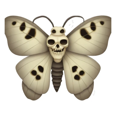 Moth with skull sticker