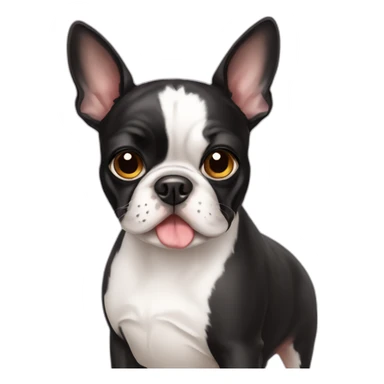 boston terrier cute sticker