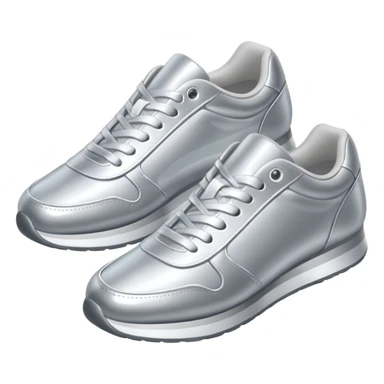 zapatillas plateadas sticker