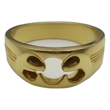 anillo cubano en forma de número 55 Oro18k italiano sticker