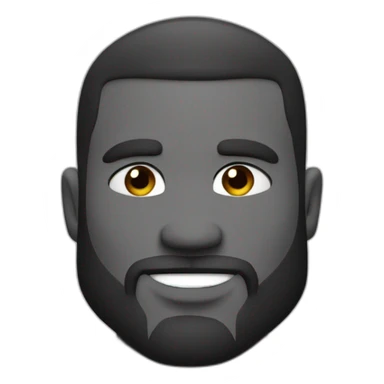 gigachad black and white muscle big chin beard sticker