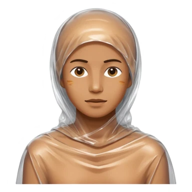 Human wrapped in plastic wrap sticker