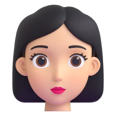 girl face without a nose sticker