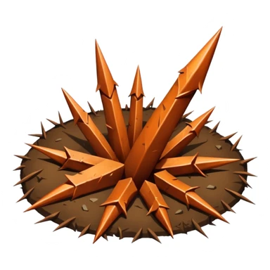 Sharp Thorns trap on the ground  sticker