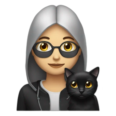 young software engineer with black cat sticker