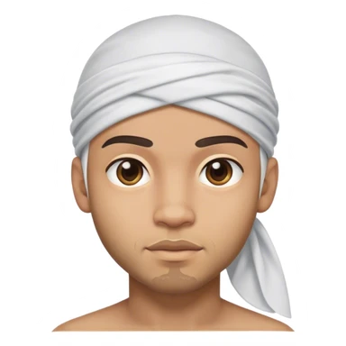 mixed boy with a durag and facial hair sticker