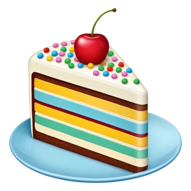 layered cake slice with visible tiers sticker