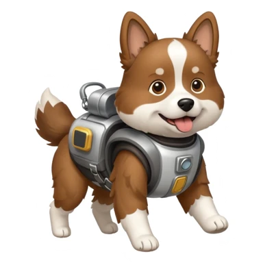 Dog with a jetpack sticker