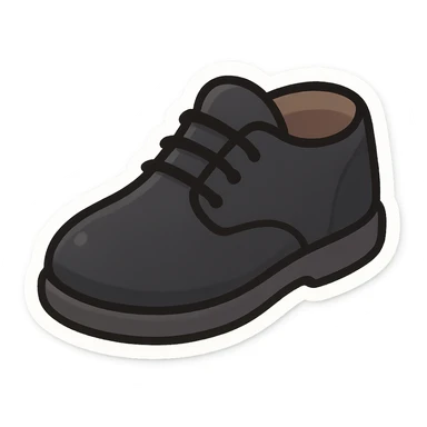 simple black shoe sticker