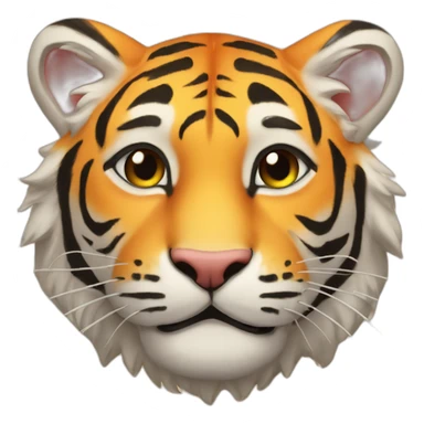 the sun with a baby tiger face sticker