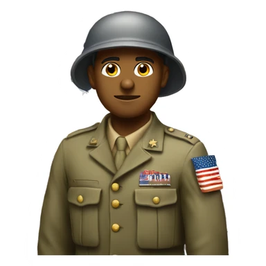 A American soldier standing at the position of parade rest sticker