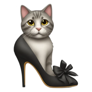 Cat wearing high heels sticker
