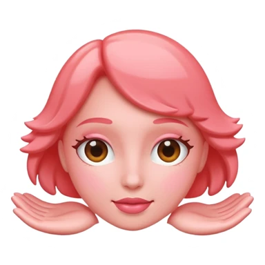 thank you in coral pink sticker