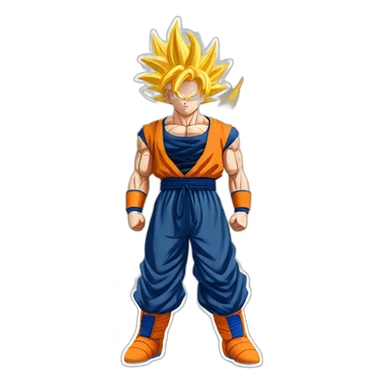 goku super saiyan full body sticker