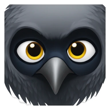 Black raven hearteyes sticker