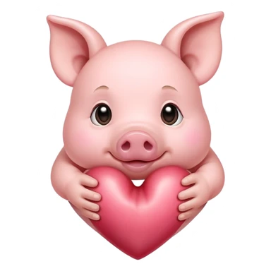A baby oink heart sticker