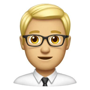Male teacher blonde sticker