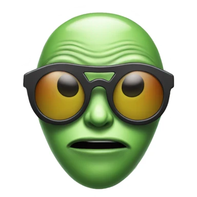 alien with sun glasses chocked sticker