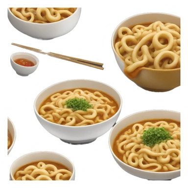 a curry udon without chopsticks sticker