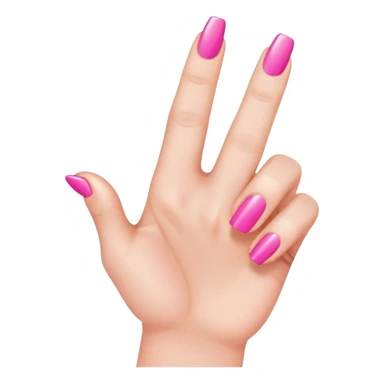 Une main avec un doigt qui pointe vers la droite pour monter quelque chose qui porte du vernis rose  sticker