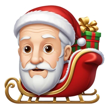 Old man on a Santa sleigh heading to New York sticker